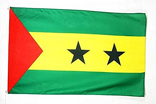 AZ FLAG - Flagge São Tomé Und Príncipe - 150x90 cm - Sao Tome Fahne 100% Polyester mit Messing-Ösen - 110g