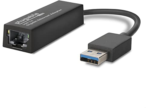 Plugable USB to Ethernet Adapter, USB 3.0 to Gigabit Ethernet, Supports Windows 11, 10, 8.1, 7, XP, Linux, Chrome OS