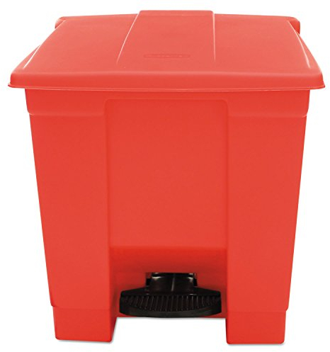 Rubbermaid Step-on Bin Pedal Bin 30.3 Litres Height 44 cm, Red