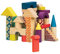 B. toys Holzspielzeug Baby Bausteine, Bunte Holzbausteine mit Regenbogen Holz ab 2 Jahren – Stapelturm, Große Bauklötze, Stapelwürfel, Stapelspiel (40 Teile)