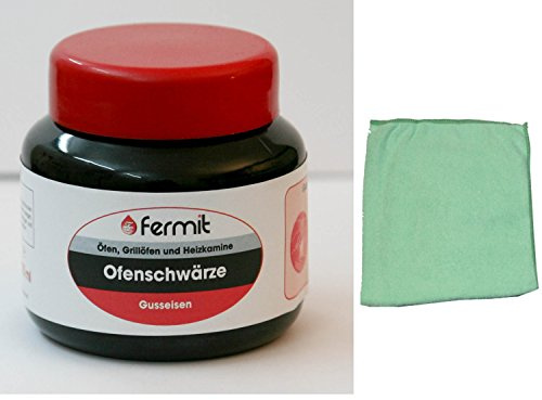 220 ml Kochplatten Elektroplatten Reiniger Ofenschwärze inkl. Microfasertuch zum Auftragen