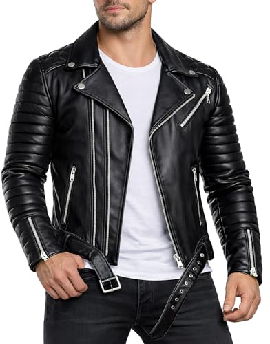 Reichstadt Herren Jacke - RS001LUX Black gen. Leather 3XL
