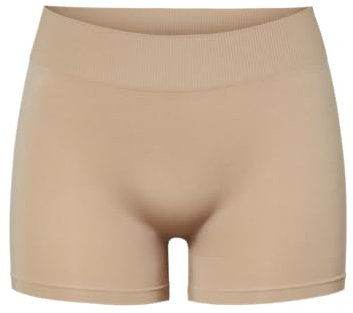 Pieces Femme Pclondon Mini Shorts Noos Boxer, Beige (Nature Nature), 42 EU