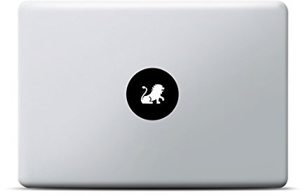 Sternzeichen Löwe MacBook Sticker, Zodiac Sign MacBook Pro, MacBook Air, Vinyl Aufkleber schwarz, Laptop decal, Leuchteffekt