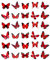 Lot de 30 décorations comestibles en papier gaufrette pour gâteaux d'anniversaire Motif papillons rouges