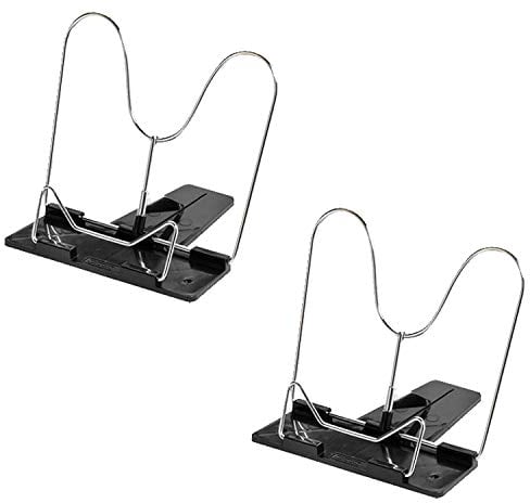 Herlitz Leseständer mit Metallbügel und Kunststoffsocke (Schwarz, 2 Leseständer)