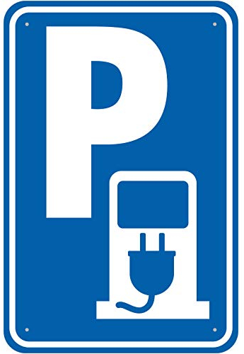 Schild 40 x 60 cm Elektrofahrzeug Tankstelle Parkplatz Stromtankstelle 3mm Alu