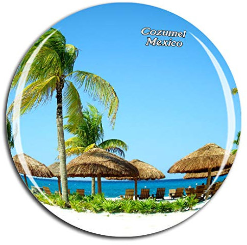 Weekino Mexico Beach Cozumel Fridge Magnet 3D Crystal Glass Tourist City Travel Souvenir Collection Gift Strong Refrigerator Sticker