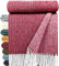STTS International Wolldecke 100% Schurwolle Wohndecke in versch. Farben Tagesdecke Schurwolldecke Woll-Plaid 140 x 200 cm Tirol Dunkelrot (K)