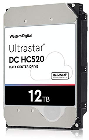 Western Digital Ultrastar He12 DC HC520 Disque dur interne 12 To, 512e, SE, P3, SATA 6 Gb/s HUH721212ALE604