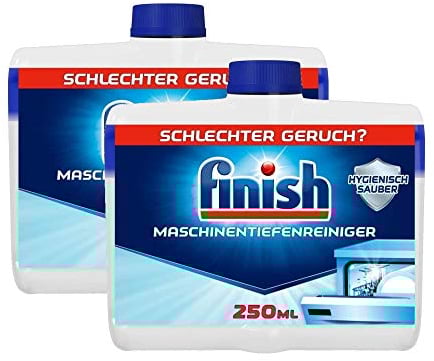 Finish Machine Deep Cleaner Regular - Liquid Machine Cleaner Against Limescale and Grease for a Clean Dishwasher - Duo Pack (2 x 250 ml)