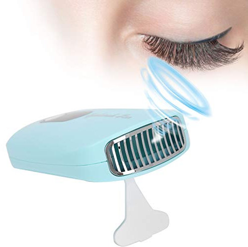 Brrnoo Leafless Eyelash Fan Grafting Eyelashes Mini Hair Dryer Fan USB Rechargeable Transplant Eyelash Extension Glue Dryer Fan(blue)