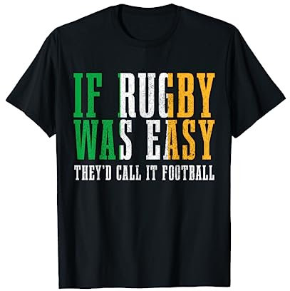 Rugby Irland Irische Flagge Spruch Rugbyspieler Sport Fan T-Shirt