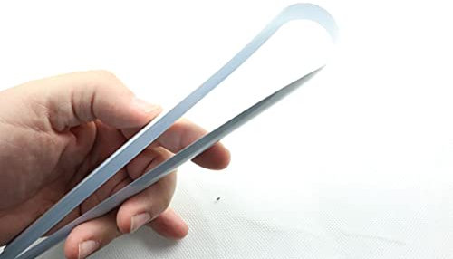AWITALIA-Flessometro CM.225 X zanzariere in acciaio BIANCO per la parte superiore delle zanzariere a carrarmato tipo Flex, Bora, Metra, Cobra, Jolly, Perfetta. Il flessometro schiacciato misura 25mm.