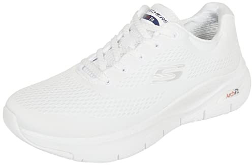 Skechers Women's Arch Fit-Sunny Outlook Casual Shoes, Wnvr White Navy Red, 3 UK