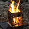 Tragbarer Campingkocher und Grill-Kombination – faltbar, zweig brennende Holz-Feuerstelle für Lagerfeuer (mittel)