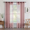 MIULEE Tende Trasparenti in Voile Con Occhielli Finestre per Camera da Letto e per Salotto Eleganti Soggiorno 2 Pannelli 140x280cm Rosa Sporco
