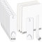 60 Pieces Picture Hanging Strips Includes 20 Picture Hooks, No Nails and 40 White Self Adhesive Photo Hanging Strips for Indoor Use Bathroom Living Room