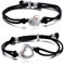 POPLYKE 925 Sterling Silber Passende Mutter Tochter Armband Set für 2 Herz Mutter und Tochter Schmuck