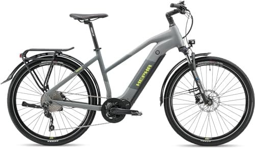 HEPHA E-Bike Trekking 7 Performance, 90Nm Mittelmotor (Upgrade AUF 100NM), 708Wh abnehmbar Akku (bis zu 200Km), APP, 10-Gang, Federgabel 63mm, 27.5 Zoll, LTD(Lowstep, Dark Grey, M-46cm)