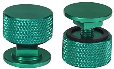 3mirrors Welding Hood (Pipeliner) Helmet Fasteners Headgear Replacement Parts Accessories Screws Flip Hood Aluminum - Anodized w/Silicone Washer 1 Pair Green
