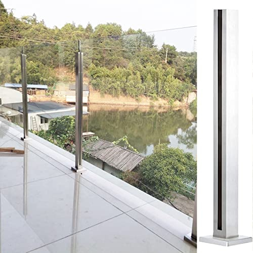 Glasgeländer Treppen-Glasgeländer/Basisschienen-Abstandshalter Für Gartenmauern Rund Um Die Poolvilla Auf Dem Dach, 65 75 85 95 105 115 125 135 145 155 Cm Mittleres Eckenende(End post,85cm/33.5in)