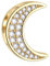 18K Gelbgold plattiert funkelnde Halbmond Mond Charms fit Pandora Weihnachten Armband, 925 Sterling Silber Ich liebe dich zum Mond und zurück mit Reflexionen CZ Perlen, Geschenke für Junge/Mädchen