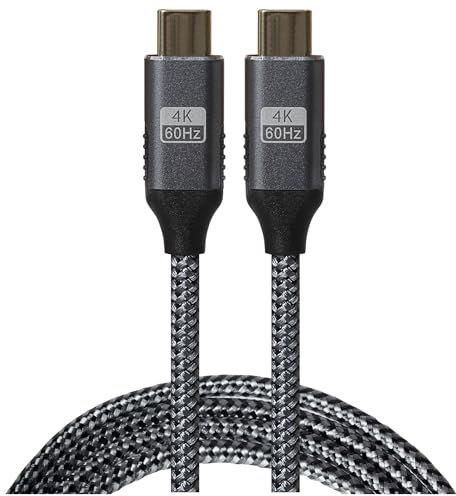 Maplin USB-C to USB-C 100W PD V3.2 Gen 2 20Gbps Cable Braided, 3m, Fast Charging, for Apple MacBook, iPad Pro, iPad Air, iPhone 15, Samsung Galaxy phones, Microsoft Surface, Google Pixel, Honor