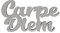Melis Deko-Schriftzug Carpe Diem – Zuhause Schild aus Holz in weiß – 20cm