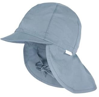maximo Uni Mini Kindercap Baumwollcap Sonnencap Sommercap Nackenschutz Strandcap Kinder - mit Schirm Frühling-Sommer Sommer - 47 cm hellgrau