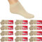Infinity - 12 Paia Calze Fantasmini Uomo Donna, Calze Filo di Scozia Uomo Corte in Puro Cotone Elasticizzato, Calzini Donna Estivi, Calzini Invisibili Corti 100% Made in Italy (Beige, 43-46)