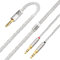 Tirstrup 100% Pure Silver Headphone Cables 1.5m 4.4mm Balanced Male Cable Extension Cords Compatible with Hifiman Ananda NW-WM1Z, PHA-2A and Other Audio Player (4.4mm to Dual 3.5mm Male Version)