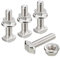 sourcing map M5x20mm T Ranura Inserción Perno y M5 Hexagonal Brida Tuerca Juego, 10 Juegos Martillo Cabeza T-Perno T Forma Perno Tornillo Deslizante para 20 Serie Aluminio Perfil