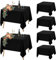 6er-Set Schwarze Quadratische Tischdecke 132 x 132 cm, Quadratische Partytischdecken für 60-90cm Tisch, Polyester Wasserdicht Waschbar Tischdecke für Hochzeit Buffet Camping Restaurant(53x53in)