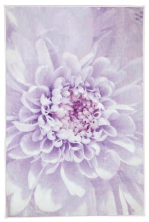 Kleine Wolke Badteppich Dahlia Lavendel 70 x 120 cm | OEKO-TEX zertifiziert, besonders weich, rutschhemmende Unterseite, für Fußbodenheizung, maschinenwaschbar, 100% Polyester