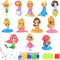 YOUYIKE 12 Stück Diamond Painting Kinder Set, DIY Prinzessin Diamant Aufkleber Kit, 5D DIY Cartoon Diamant Painting Mädchen für Kinder und Erwachsene Anfänger, Geburtstags Geschenk für Mädchen