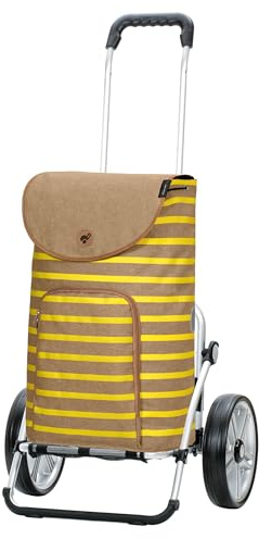 ANDERSEN Einkaufstrolley - Royal Shopper Eske gelb 47 L Handwagen, modern, nachhaltig, Shopping, Aluminium, klappbar, Kugellagerad