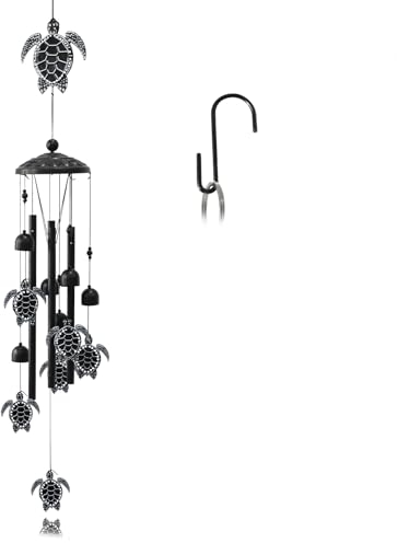 Windspiel schildkröte, klangspiele, Windspiel für draußen hängend, schildkröte gartendeko, deko schildkröte, Glockenspiel Wind, hexenglocke für Hof, Balkon, Terrasse und Heimdekoration