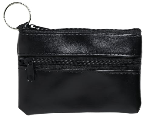 Porte Monnaie avec 2 Compartiments Papa Cadeaux pour la Fête des Pères, Petit Portefeuille Cuir Véritable pour Homme Femme, Sac à Clés pour de l'argent Liquide, des Pièces de Monnaie, Diverses Cartes