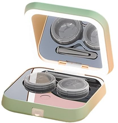 Contact Lens Cleaner - Travel Lens Cleaner, Contact Lens Care Kit | Soft Contact Lens Cleaner Machine, Contact Lenses Washer with and Tweezers, Contact Lens Cleaning Case for Soft Lens