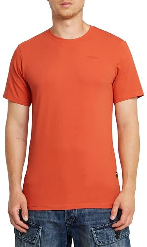 G-STAR Slim Base T-Shirt, Camiseta Hombre, Rojo (Lt Antic Red D19070-C723-B439), L
