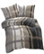 etérea Microfaser Bettwäsche 155x220 2er Set - Ganzjahres Bettbezug - Urban Check Kariert Bettwäsche-Set mit Kissen 155x220cm + 80x80 cm Kissen - Braun