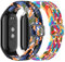 XMSCN Lot de 2 bracelets tressés pour Xiaomi Smart Band 9/Xiaomi Smart Band 8 pour homme et femme - Bracelet de rechange en nylon souple - Bracelet élastique de rechange pour Xiaomi Mi Band 9/8,
