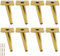 FAAING Lot de 8 pieds de meubles inclinés de 15 cm - Dorés - Avec vis - En métal - Pour canapé, table, chaise, bricolage