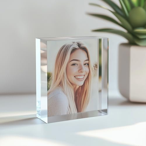 5 x 9 cm Fotoblock im Handyformat (9:16) mit deinem Bild aus original PLEXIGLAS - Acrylblock, transparent, Foto-Geschenk, brillante Farben als Geschenkidee mit 3D-Tiefeneffekt in verschiedenen Größen