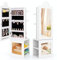 DREAMADE 4 in 1 Kinderspiegel mit Schmuckschrank & Kleiderständer & Ablage, Kinder Schmuckschrank aus Holz, Kinder freistehender Standspiegel für Kinder ab 3 für Kinderzimmer (Weiß)