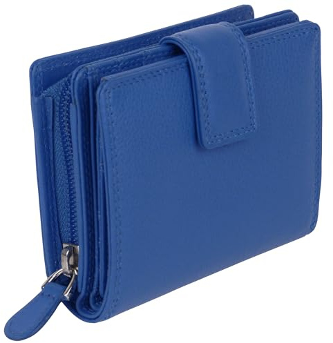 Golunski Leathergoods Ladies Compact Purse Graffiti Collection - Cobalt