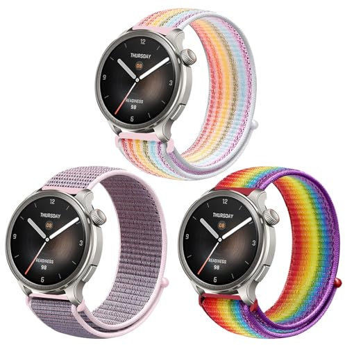 Harikiri Bracelet Compatible avec Amazfit Balance 46 mm, 22mm Nylon bracelet pour Amazfit GTR 2/GTR 2e/GTR 3/GTR 3 Pro/GTR 4/ GTR 2e/ GTR 47 mm/Amazfit Stratos/Stratos 2/2s/stratos 3/Pace/Falcon