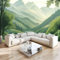DLERFLOVR Papier Peint Collines Vertes Papier Peint Panoramique Soie Paysage De Montagne Revêtement Murale pour Chambre Salon Décorative 250x175cm