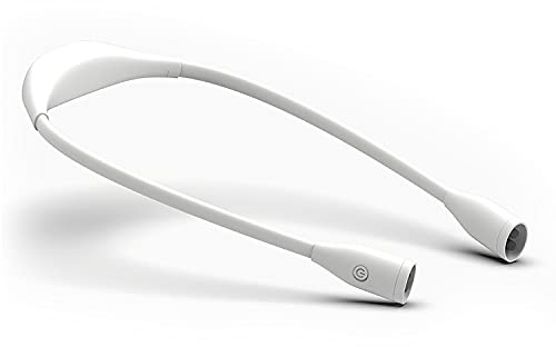 Lumi Crealis Nackenlampe, 3 Farben & 9 Helligkeiten, 360° flexible Arme | Flimmerfrei, augenschonend, 80h Akku, 120g leicht, USB-C, ideal für Stricken, Häkeln, Nähen, Reparieren, Camping & Lesen